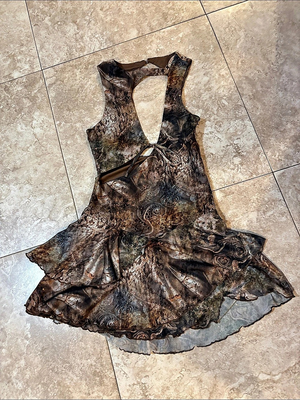 Abstract Print Mini Dress